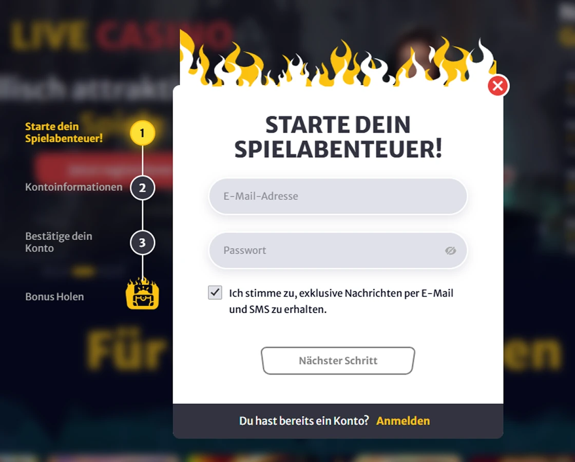 Registrierungsformular Registrierungsformular
